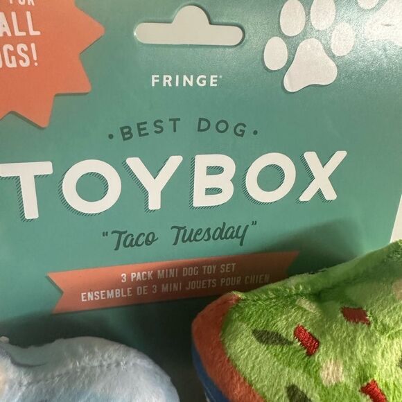 TOYBOX Tequila Guacamole Dip & Taco Plush Squeaky Small Dog Toys - Picture 5 of 6